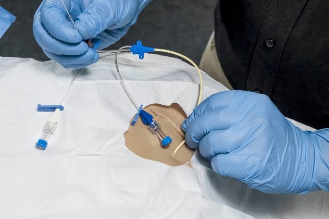 IV line setup on CRU-R